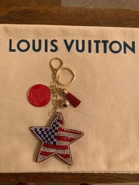 Louis Vuitton Upcycled Patriotic Flag Star 🇺🇸 Charm Purse Charm/Keychain NWOT